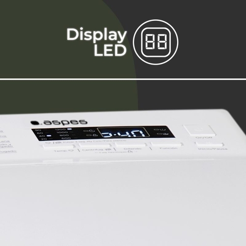 ASPES ALCS8301AI Blanco - Lavadora Carga Superior 8KG 1300RPM