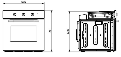 ASPES AHM86500X INOX - Horno Multifunción 65L
