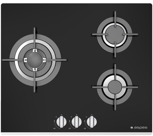 ASPES AGW3602N Negro - Placa de Gas 60CM Gas Butano