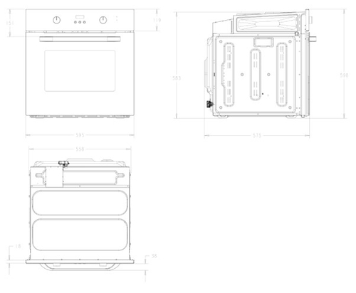 ASPES AHMAF8700DPX INOX - Horno Multifunción 70L