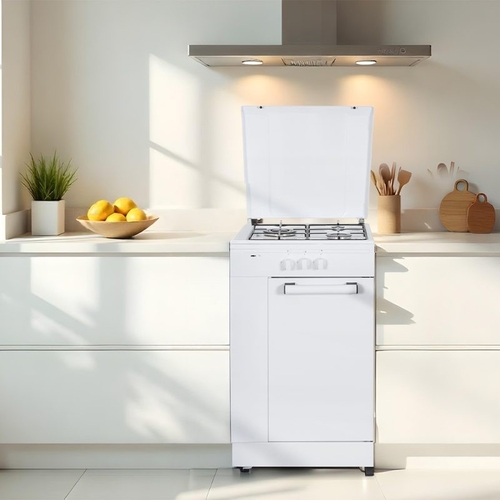ASPES AKG3500PB Blanco - Cocina 3 Fuegos 50CM