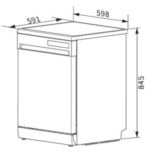 ASPES AJ13601ED Blanco - Lavavajillas 60CM 14 Servicios