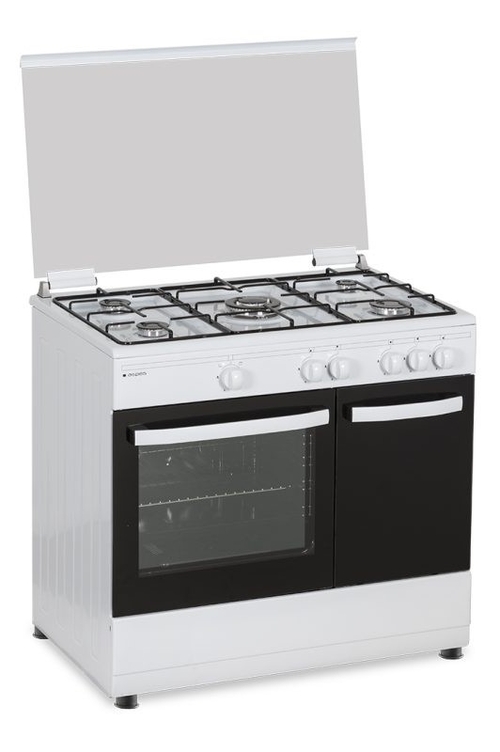 ASPES SKU: AKGW5901PB Blanco - Cocina 5 Fuegos 90CM