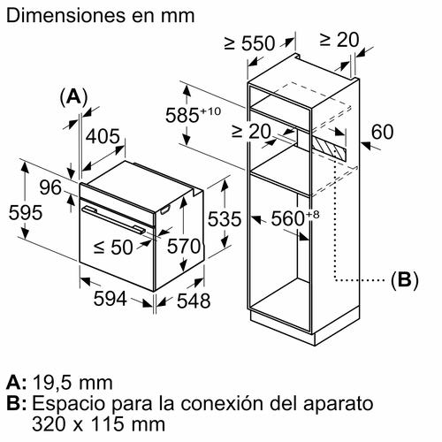 BALAY 3HB5821N3 Negro - Horno Multifunción 71L