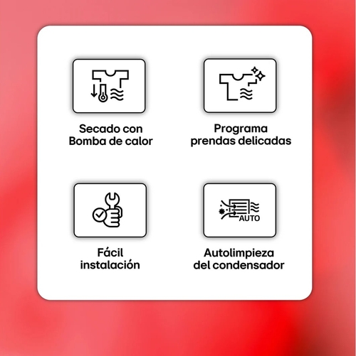 LG RHX1009NWH Blanco - Secadora Bomba de Calor 9KG