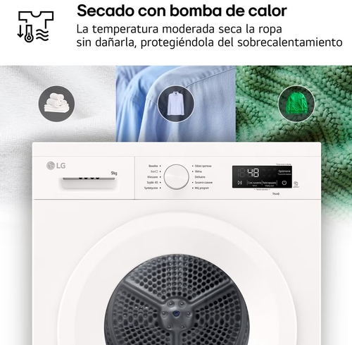 LG RHX1009NWH Blanco - Secadora Bomba de Calor 9KG