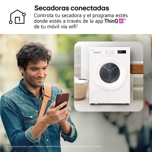 LG RHX1009NWH Blanco - Secadora Bomba de Calor 9KG