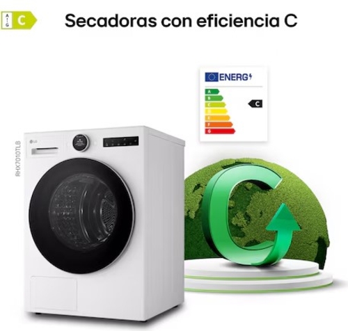 LG RHX7010TLB Blanco - Secadora Bomba de Calor 10KG