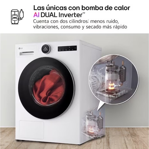 LG RHX7010TLB Blanco - Secadora Bomba de Calor 10KG