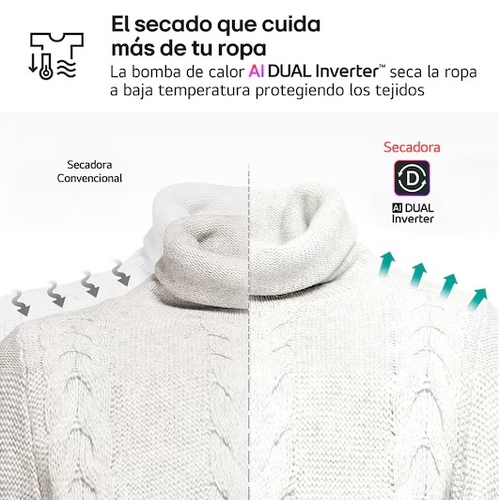 LG RHX7010TLB Blanco - Secadora Bomba de Calor 10KG