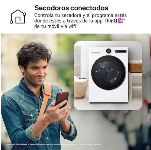 LG RHX7010TLB Blanco - Secadora Bomba de Calor 10KG