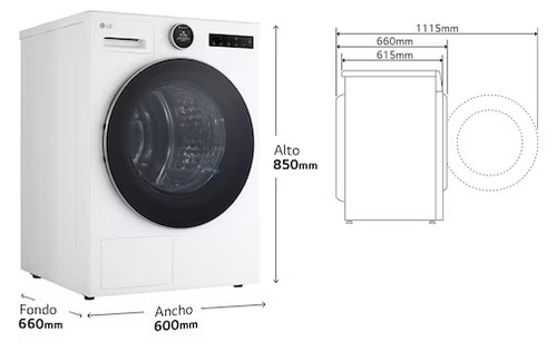 LG RHX7010TLB Blanco - Secadora Bomba de Calor 10KG