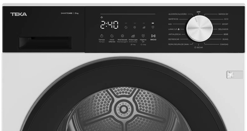 TEKA D 208D W SP Blanco-Negro - Secadora Bomba de Calor 8KG