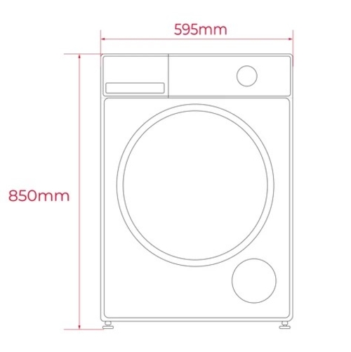 TEKA D 208D W SP Blanco-Negro - Secadora Bomba de Calor 8KG