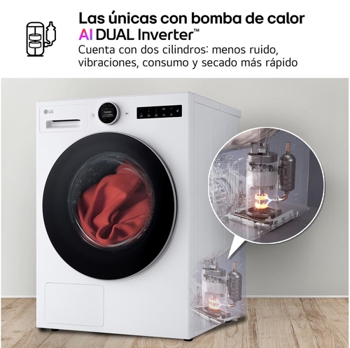 LG RHX9009TWC Blanco - Secadora Bomba de Calor 9KG