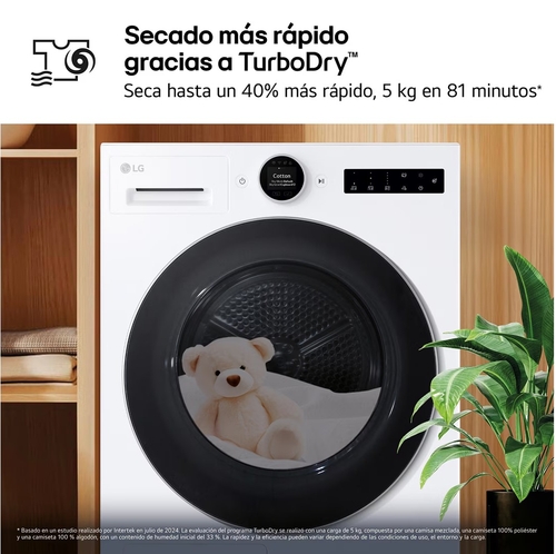LG RHX9009TWC Blanco - Secadora Bomba de Calor 9KG