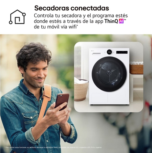 LG RHX9009TWC Blanco - Secadora Bomba de Calor 9KG