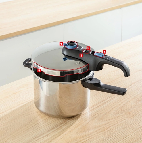 TEFAL SECURE TRENDY P2580402 INOX - Olla a Presión 4L