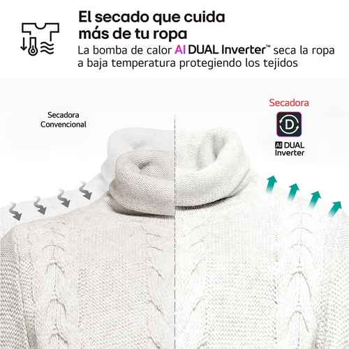 LG RHX5009TBB Acero Grafito - Secadora Bomba de Calor 9KG