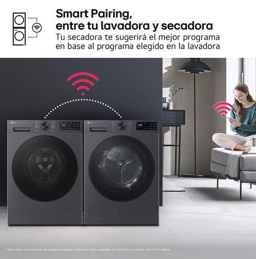 LG RHX5009TBB Acero Grafito - Secadora Bomba de Calor 9KG