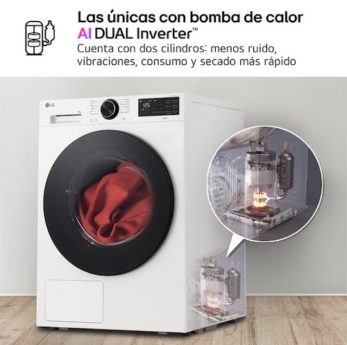 LG RHX5009TLB Blanco - Secadora Bomba de Calor 9KG