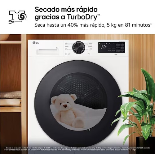 LG RHX5009TLB Blanco - Secadora Bomba de Calor 9KG