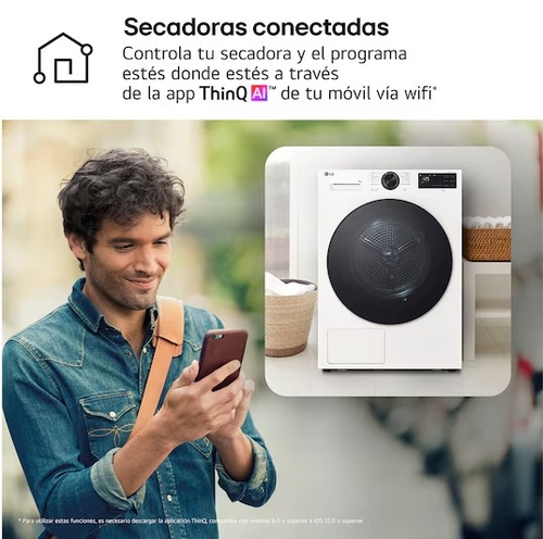 LG RHX5009TLB Blanco - Secadora Bomba de Calor 9KG