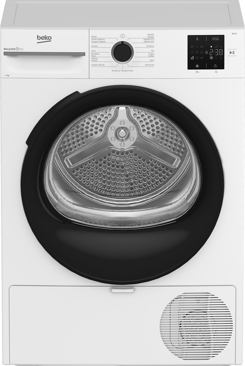 BEKO BM3T38220WB Blanco - Secadora Bomba de Calor 8KG