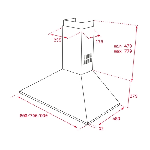 TEKA DBB 70 Inox - Campana Decorativa 70CM