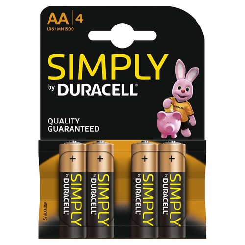 Pilas Duracell Basica AA LR 06 Simply 4KP