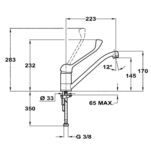 Teka MED 913 - Grifo Caño Giratorio Monomando