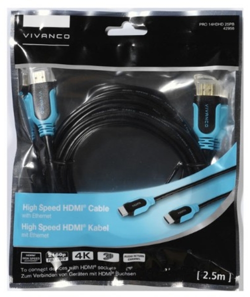 Cable Vivanco PRR 14HDHD 25PB High Speed Hdmi Eternet 2.5M