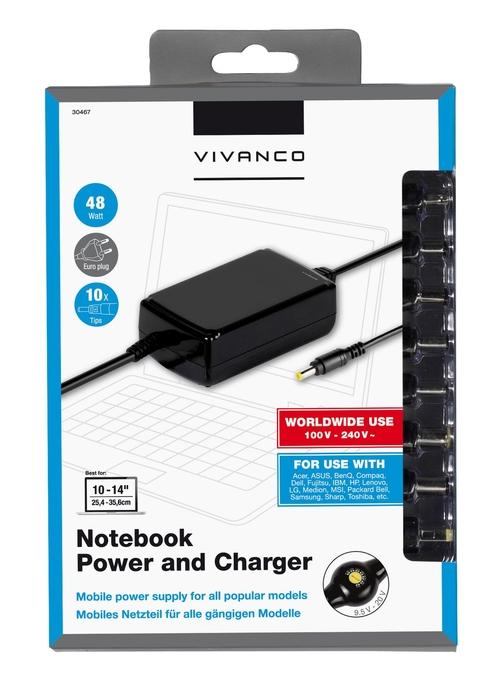 VIVANCO IT-PO NB AC - Cargador 48 W 10 Conectores