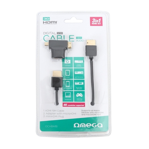 Adaptador Hdmi Omega OCHBA18 Minimicro 1.8M