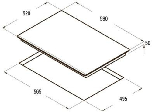 CATA GIGA 600 WH Blanco - Vitrocerámica de Inducción 60cm