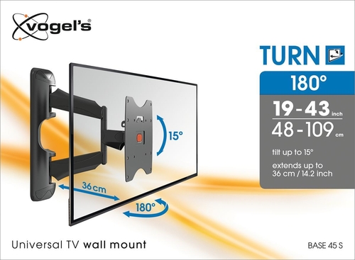 VOGELS BASE 45S 8343145 Negro - Soporte TV 19"-37"
