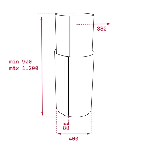 TEKA CC 485 Isla Inox - Campana de Isla 40CM
