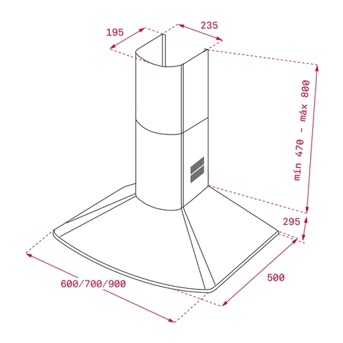 TEKA DM 975 Inox - Campana Decorativa 90CM