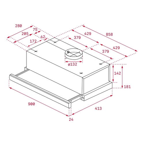 TEKA TL 9310 Inox - Campana Extraíble 90CM