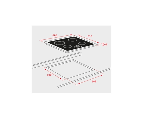 TEKA TZ 6315 CRISTAL NEGRO  - Vitrocerámica Eléctrica 60CM 