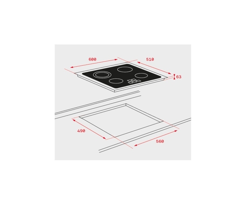 TEKA TZ 6415 CRISTAL NEGRO  - Vitrocerámica Eléctrica 60CM