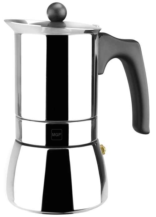 MAGEFESA GÉNOVA Acero Inoxidable - Cafetera de Aluminio 4 Tazas