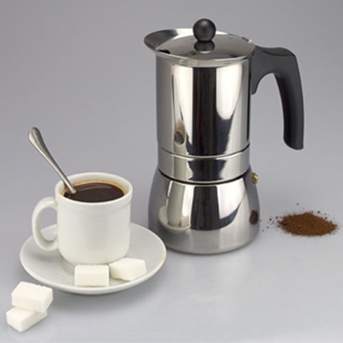 MAGEFESA GÉNOVA Acero Inoxidable - Cafetera de Aluminio 6 Tazas