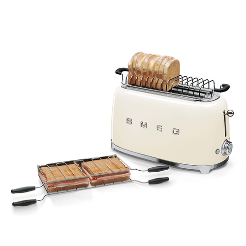 Tostador Smeg TSF02CREU 1500W Crema 4 Rebanadas 