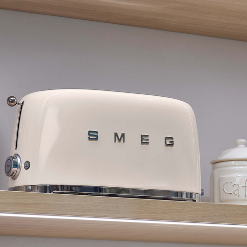 Tostador Smeg TSF02CREU 1500W Crema 4 Rebanadas 