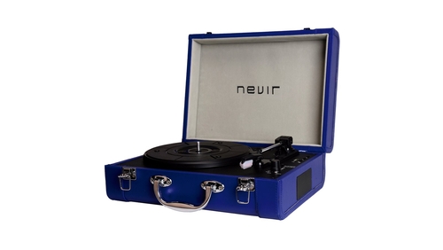 Tocadiscos Vintage Nevir 804VBUE Vinilos USB MP3