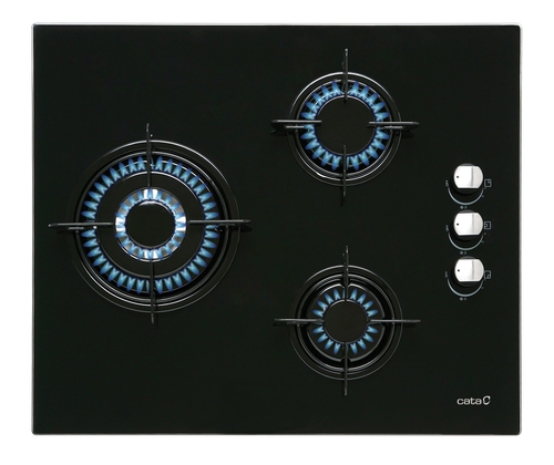 CATA CIB 6021 BK Negro  - Placa de Gas 60cm Butano 