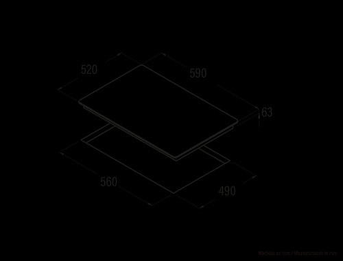 CATA IB 6030 Negro  - Vitrocerámica de Inducción 60cm