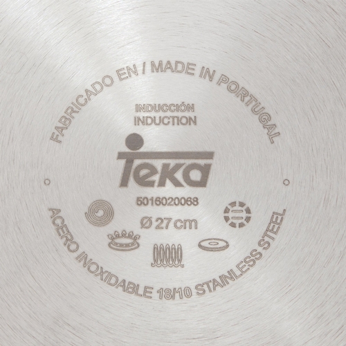 Teka Grill Cuadrado Antiadherente - Sartén 27CM Acero Inox