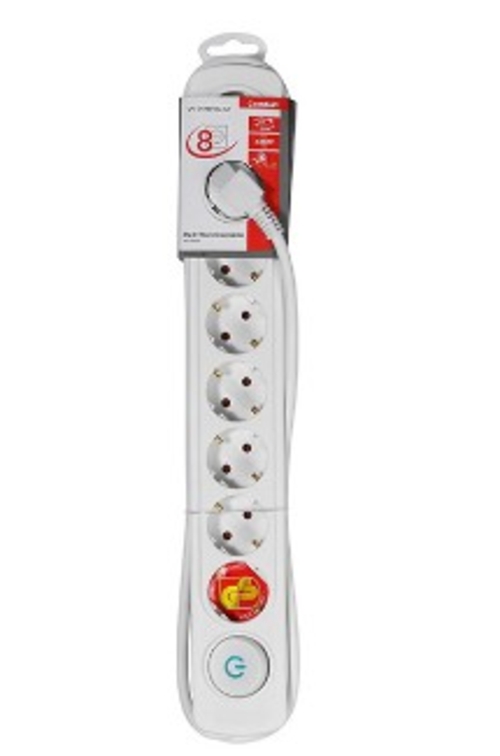 Cable Vivanco EKLS 8W 8 Tomas 140M 1x8 SCHUKO Blanco 